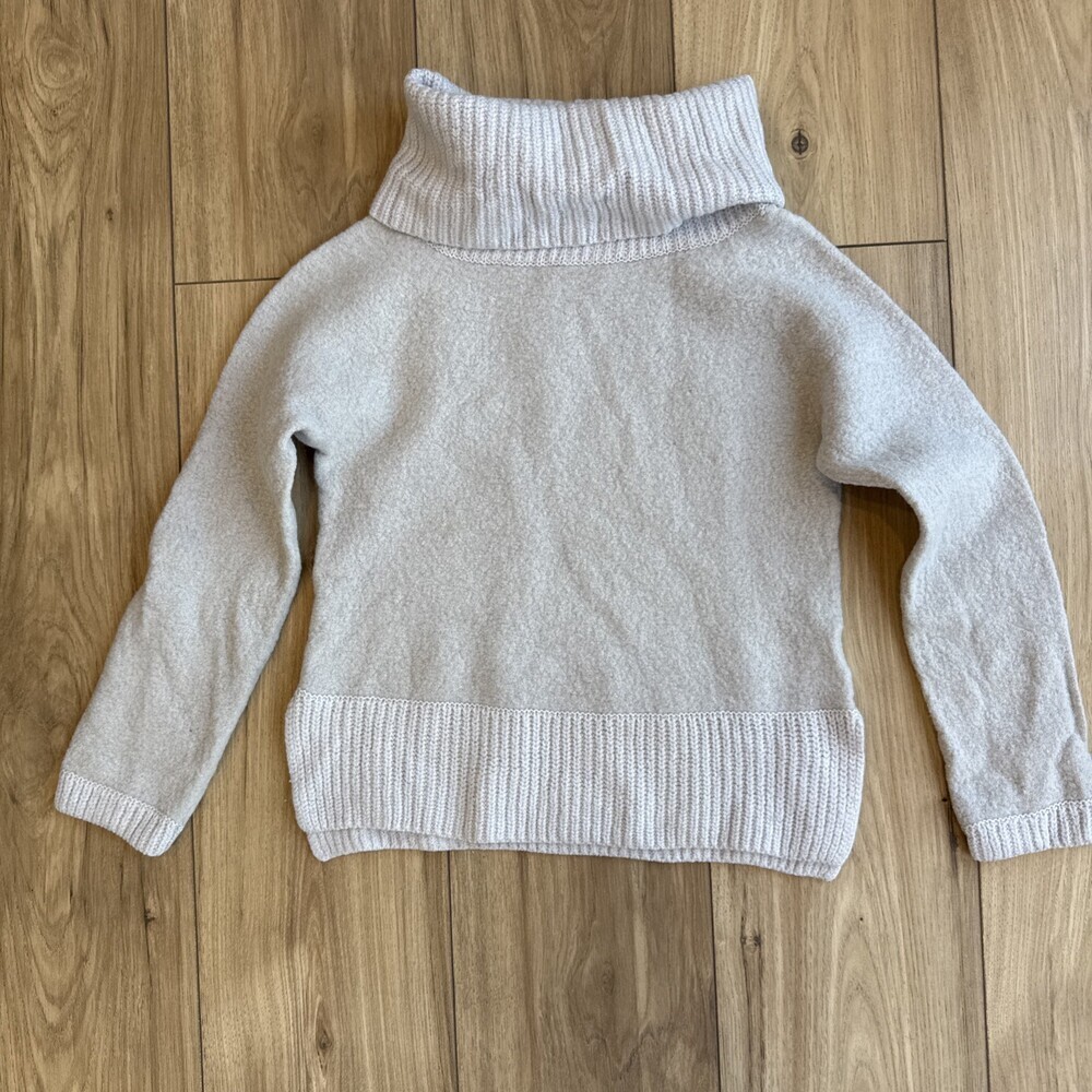 Poetry 100% Lambs Wool Sweater Turtleneck Womens Size Small Knit & Sherpa